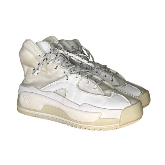 Authentic Adidas Womens Y-3 Hokori EF2635 White Lace-Up Sneaker Shoes Size 6.5 - Picture 3 of 6